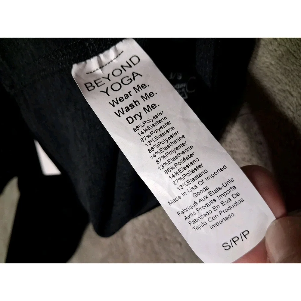 NEW! Beyond Yoga Women's Black Velvet High Waist Leggings Size S $99 - Picture 11 of 11